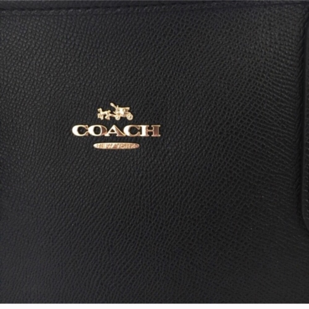 🌷coach zip tote/shoulder bag/black/leather - Picture 4 of 8